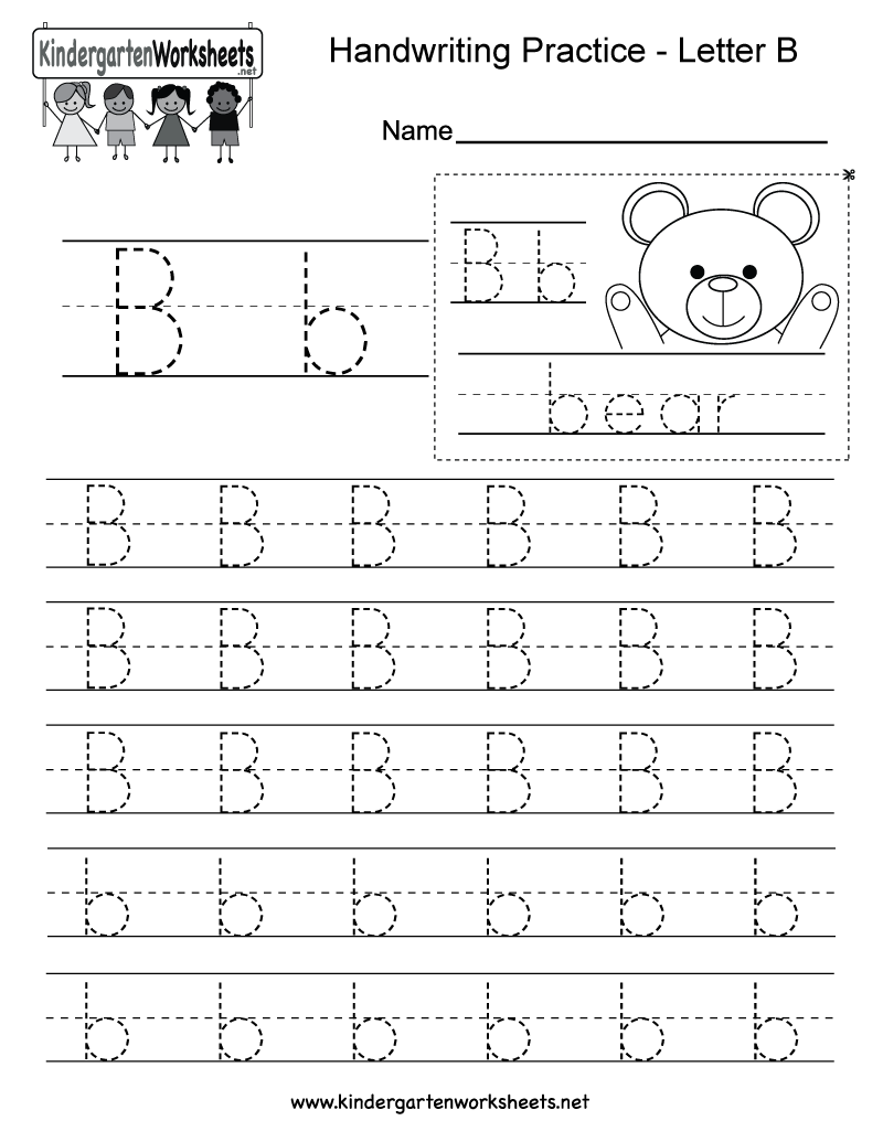 Impressive Free Letter B Worksheets For Kindergarten About Letter