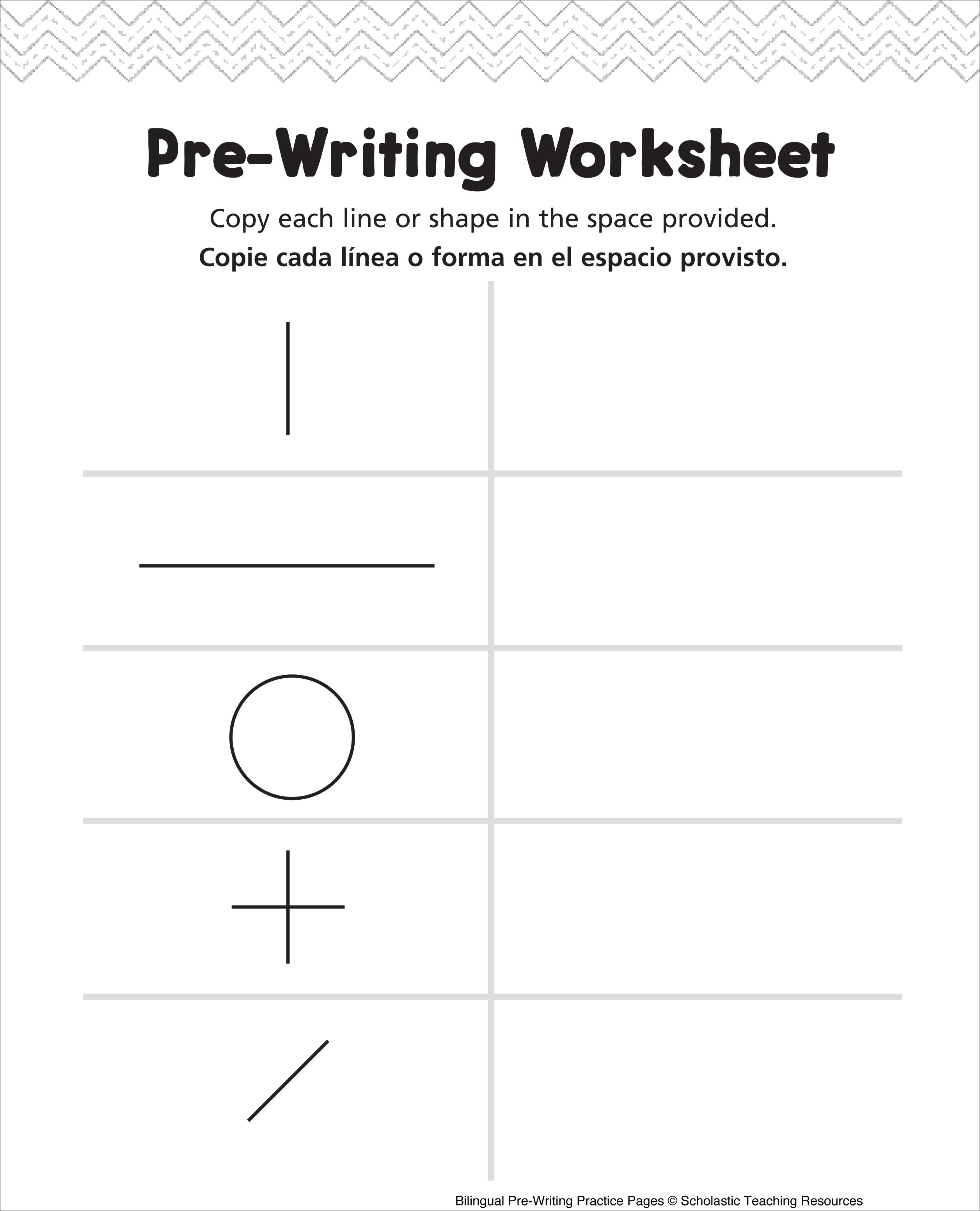 Kids  Pre Writing Activity Sheets Pre Writing Activity Sheets