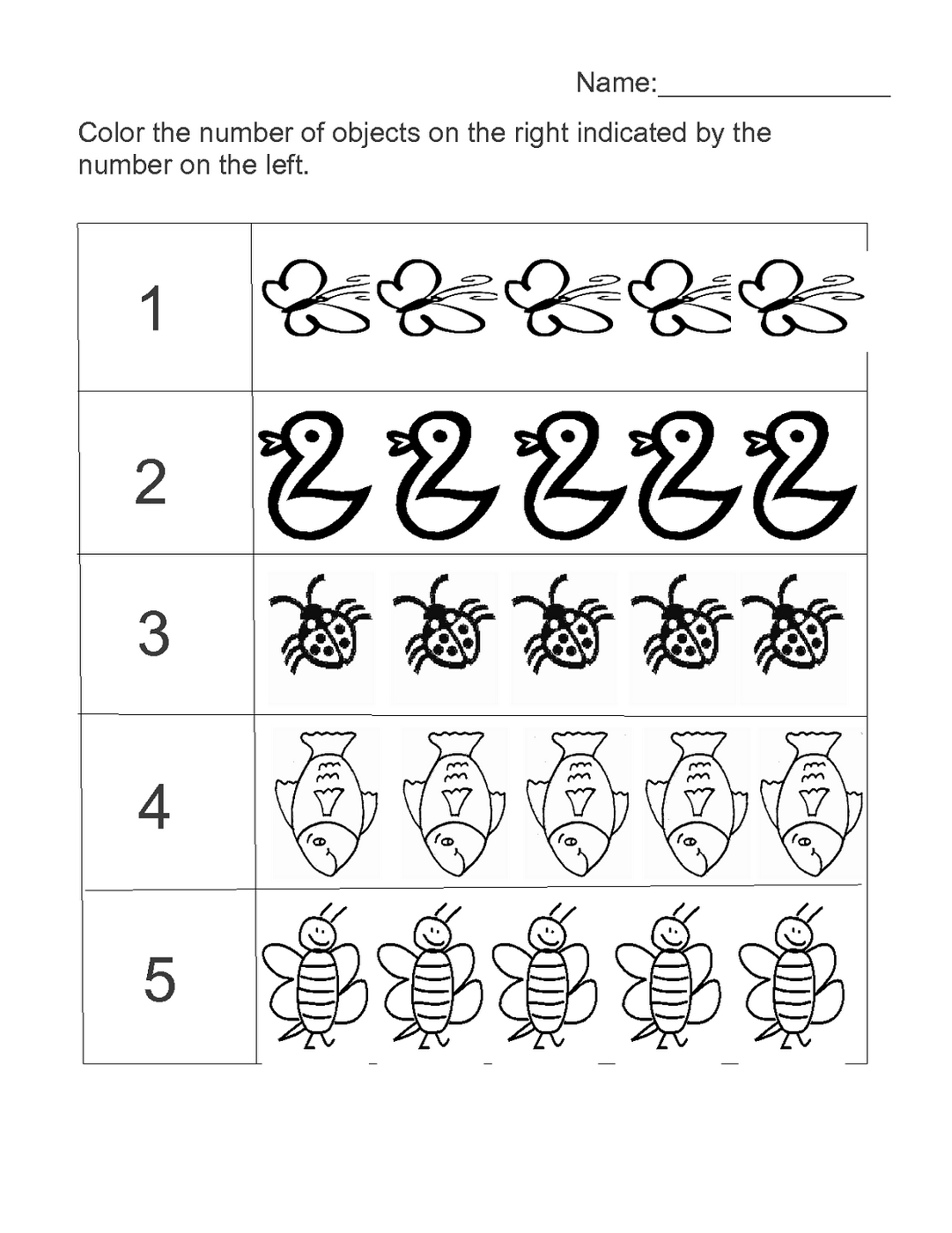 Kindergarten  Numbers Worksheetsindergarten Math Tracing For