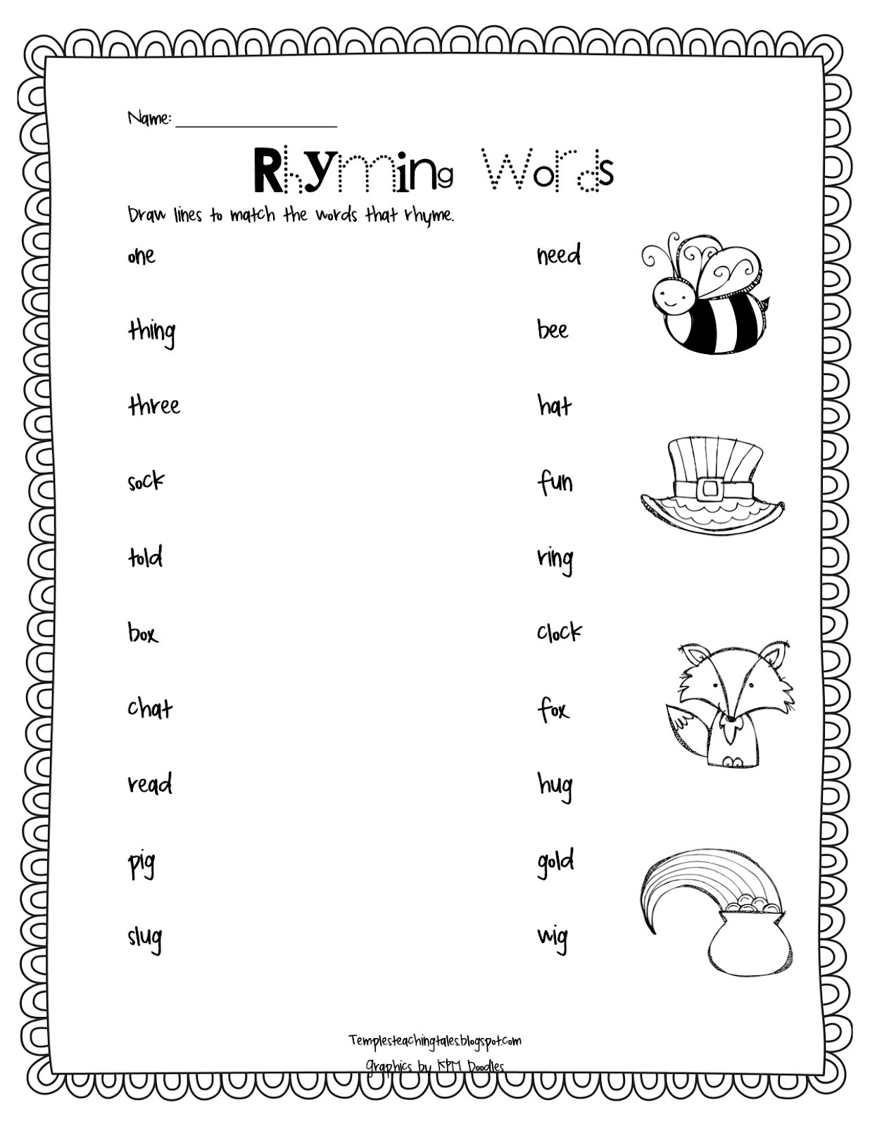 Kindergarten Free Kindergarten Rhyming Worksheets For Cut And
