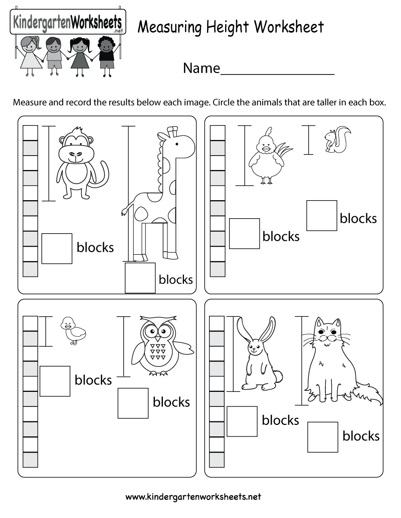 Kindergarten Measurement Worksheets Using Unifix Cubes 198212