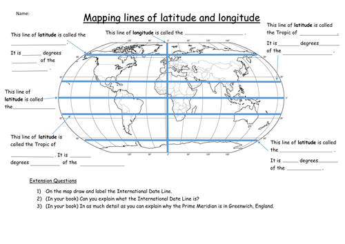Latitude And Longitude Worksheets Using Worksheet