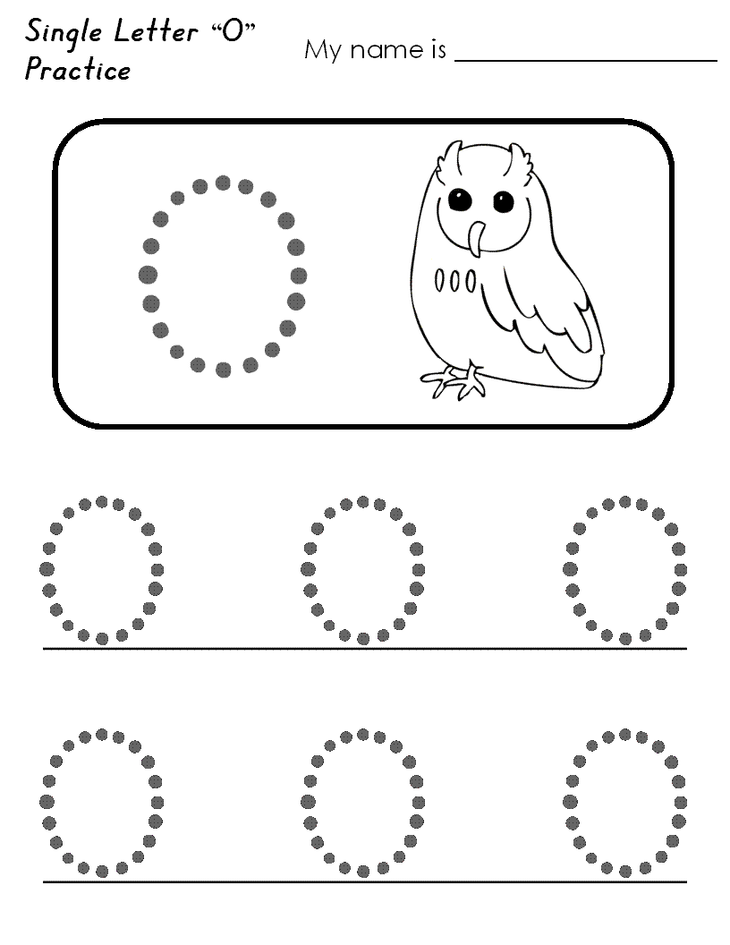 Letter O Worksheets For Kids