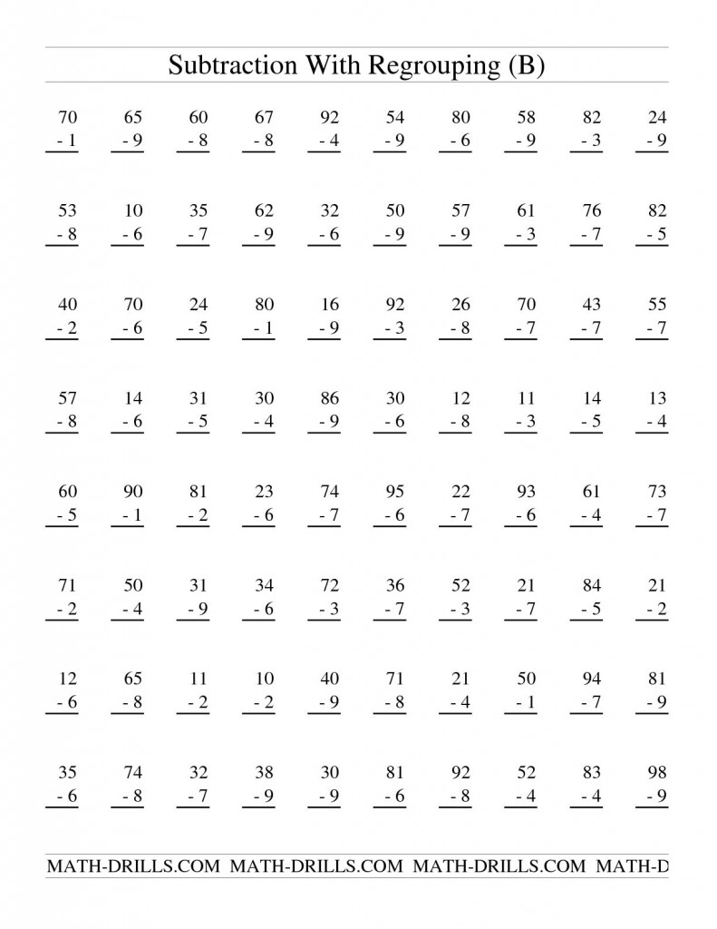 Math Worksheets For 1st Grade Addition And Subtraction