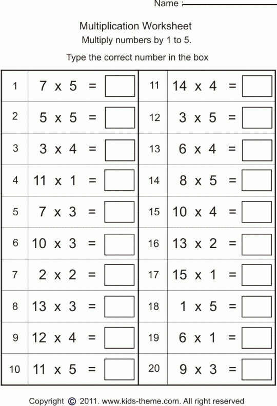 Math Worksheets Year Numeracy Free Multiplication Maths Uk 2