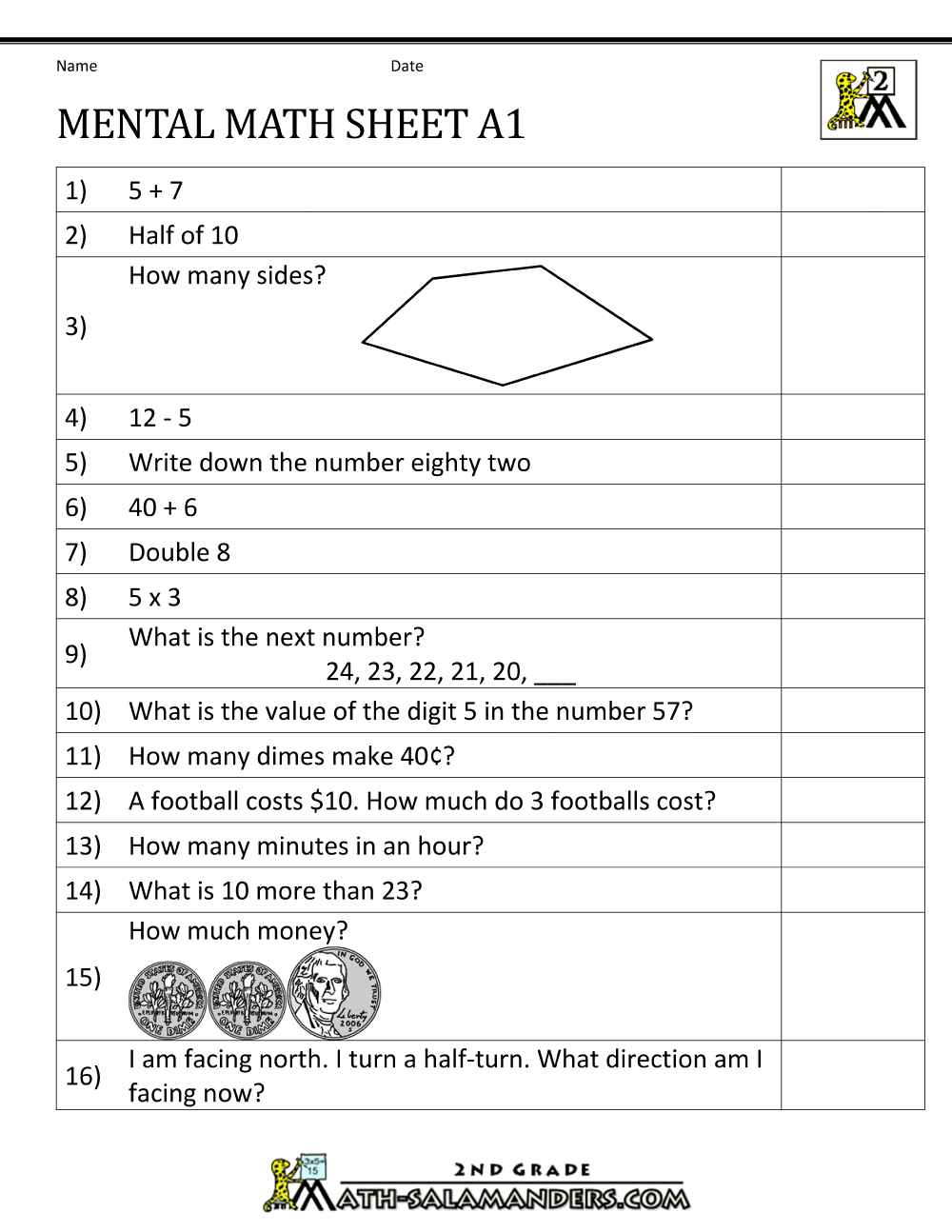 Maths Revision Worksheets Year 2 619501