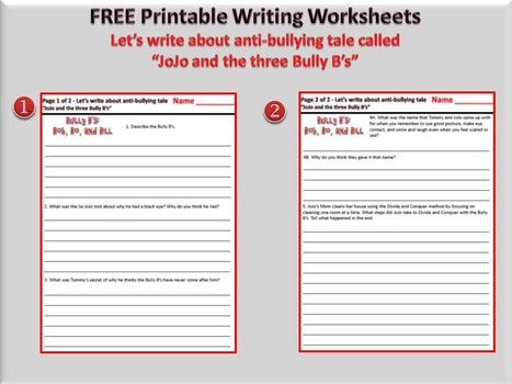 Middle School Bullying Worksheets