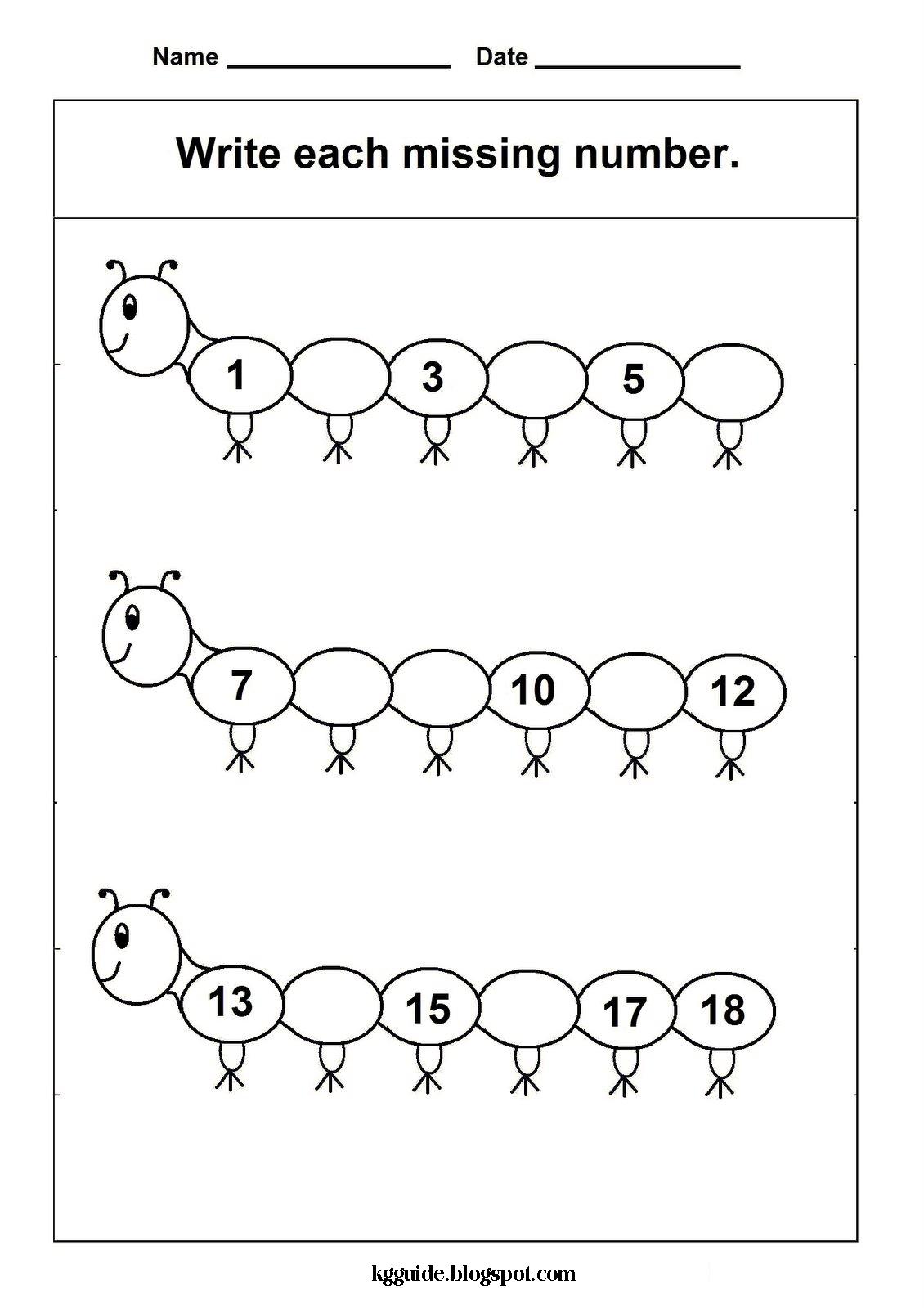 Missing Number Worksheet New 769 In Pattern Kindergarten