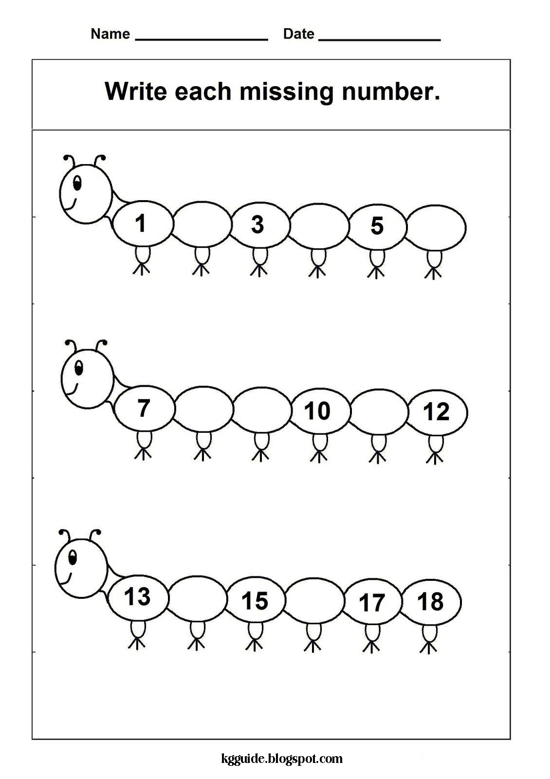 Missing Number Worksheet New 769 In Pattern Kindergarten