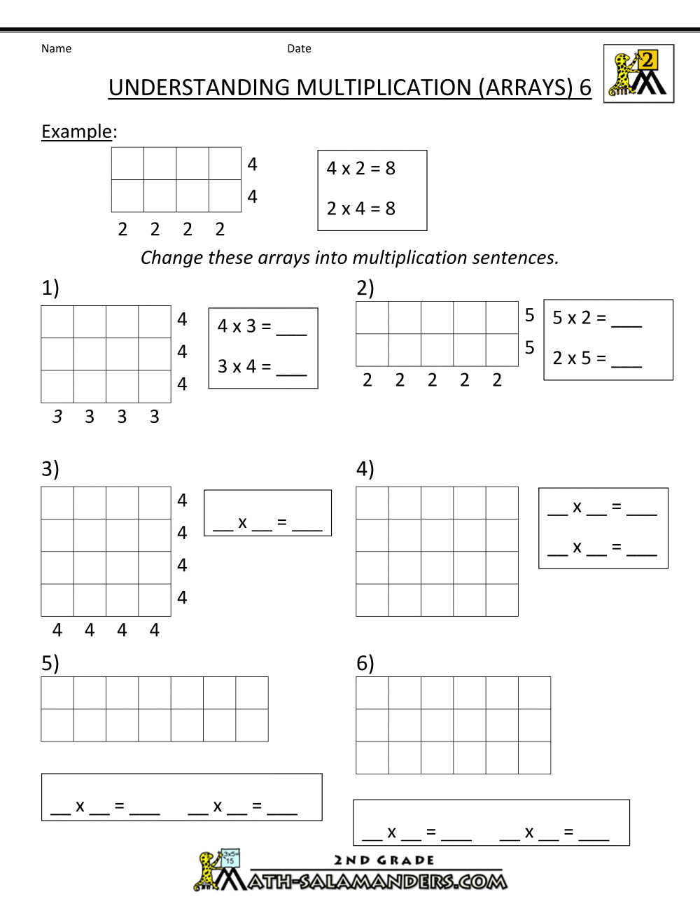 Multiplication Arrays Worksheet Free Worksheets Library Download