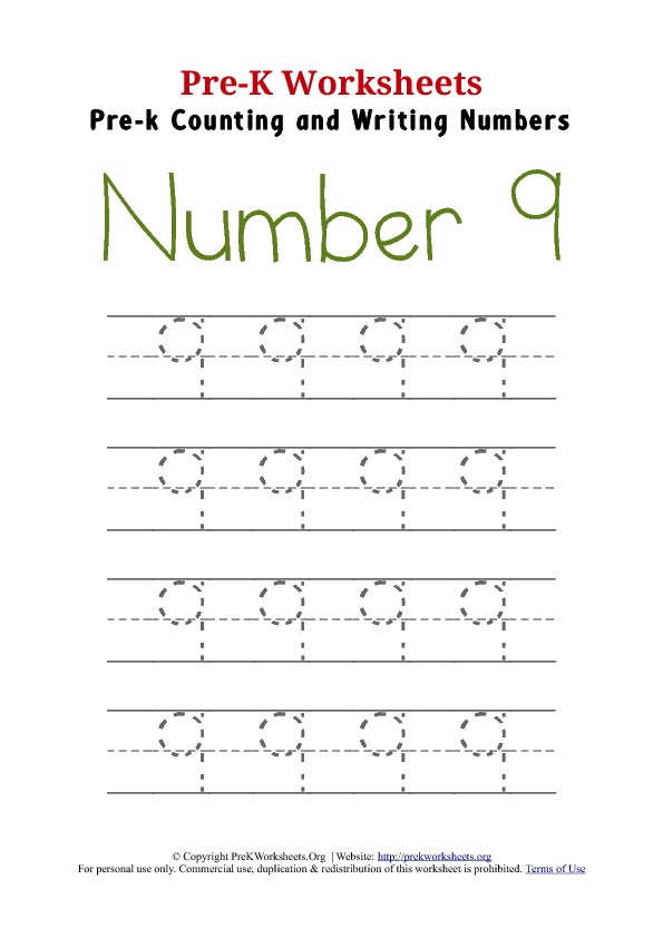 Number 9 Worksheet The Best Worksheets Image Collection