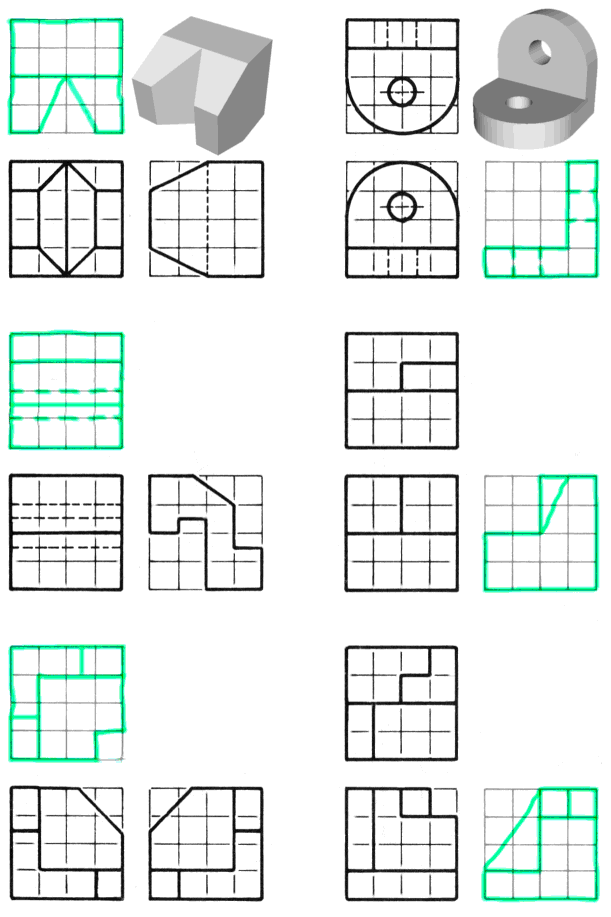 Orthographic Projection Worksheets