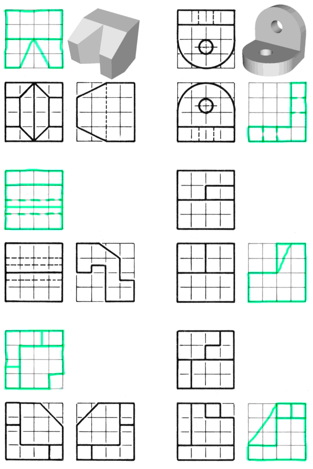 Orthographic Projection Worksheet Answer Key