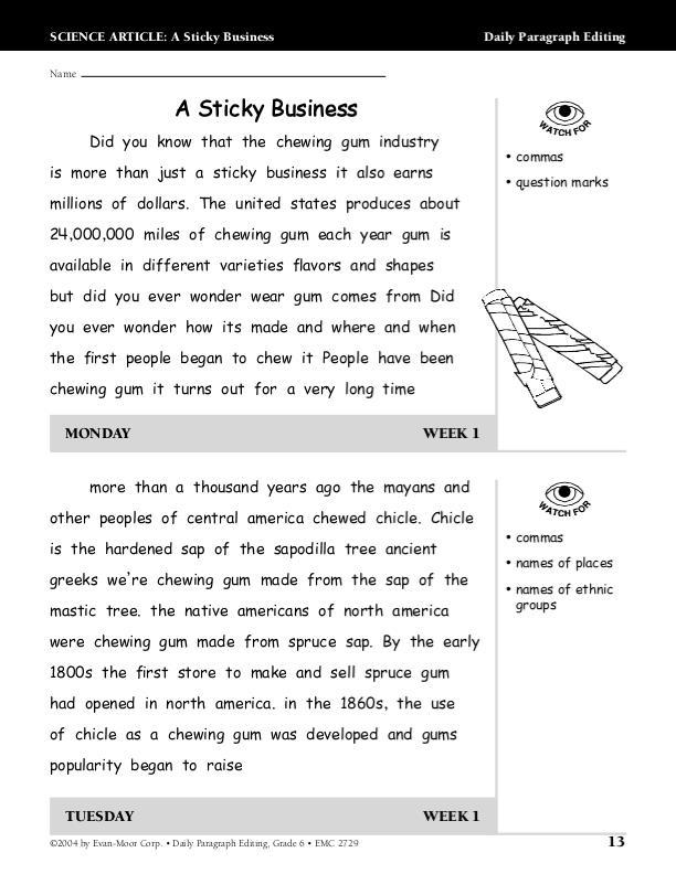Paragraph Editing Worksheets The Best Worksheets Image Collection