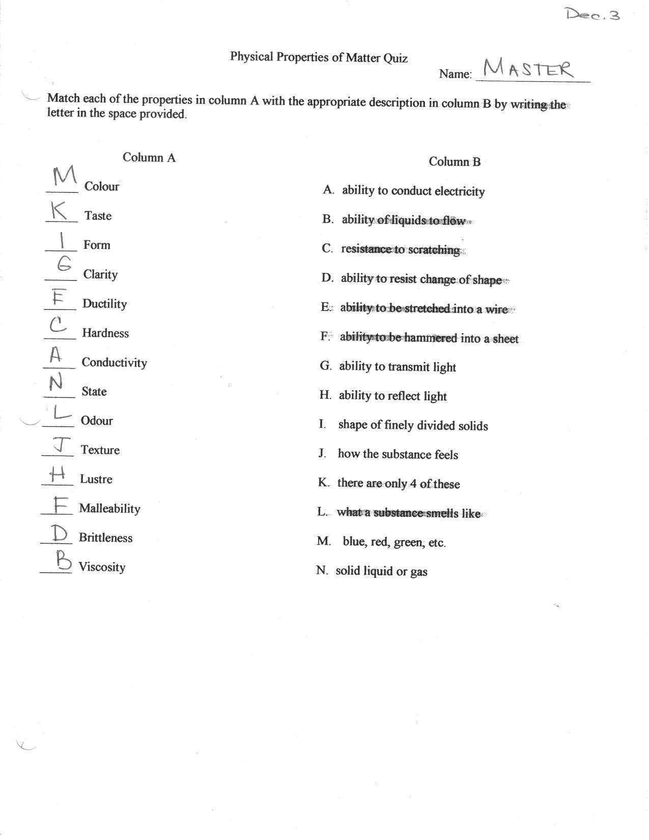 Physical Or Chemical Change Worksheet Answers The Best Worksheets