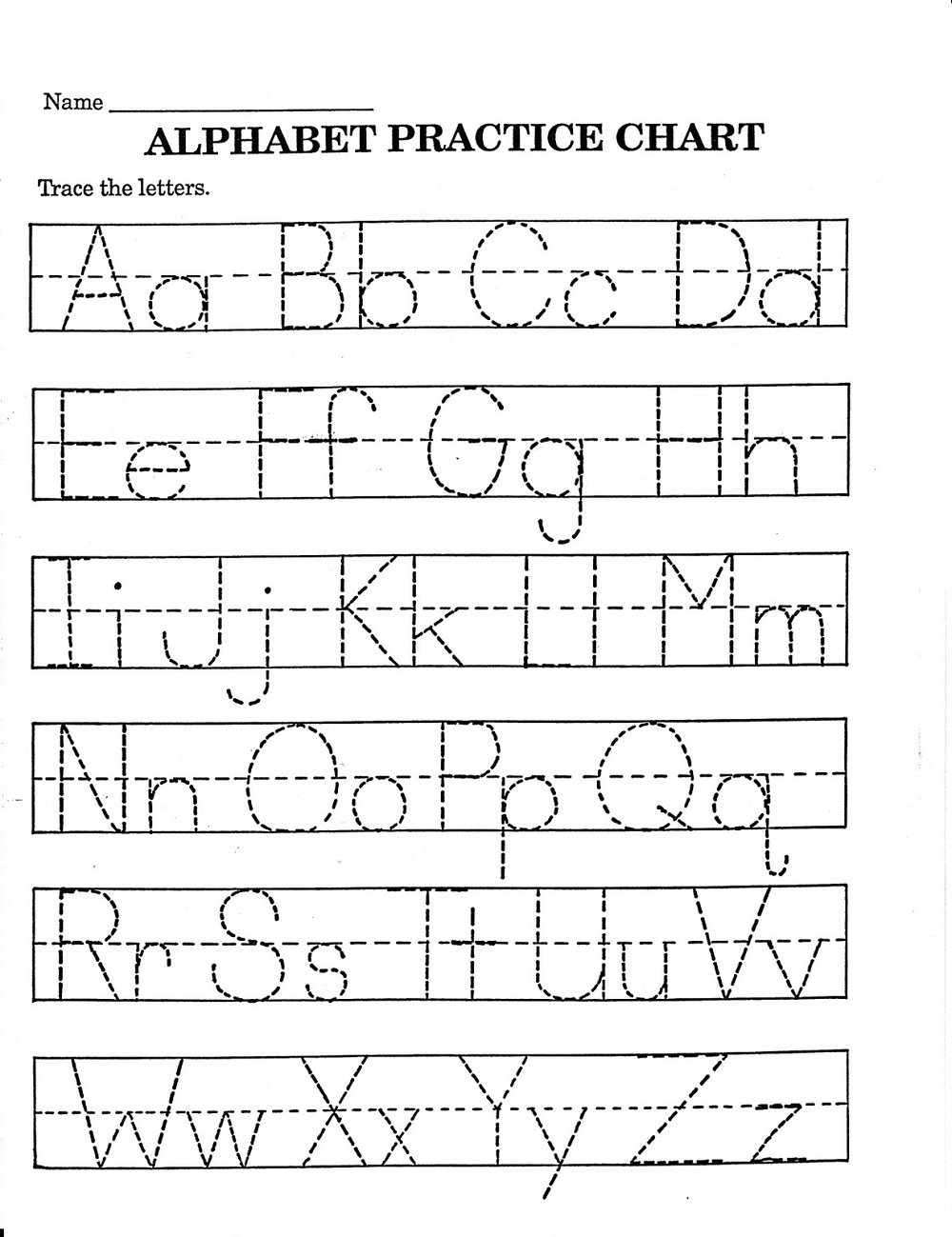 Pre Kindergarten Letter Tracing Worksheets 3753