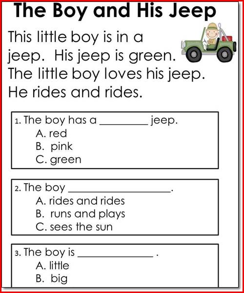 Preschool Comprehension Activities