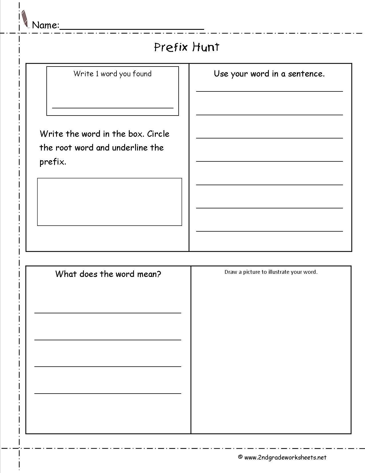 Printables  Free Prefix And Suffix Worksheets  Work Worksheets