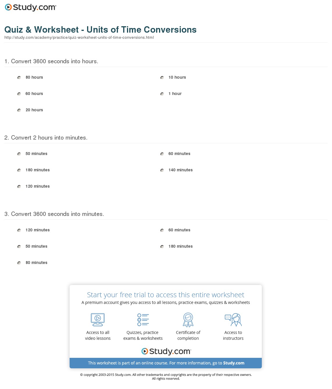 Quiz & Worksheet