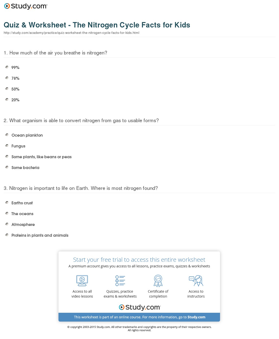 Quiz & Worksheet