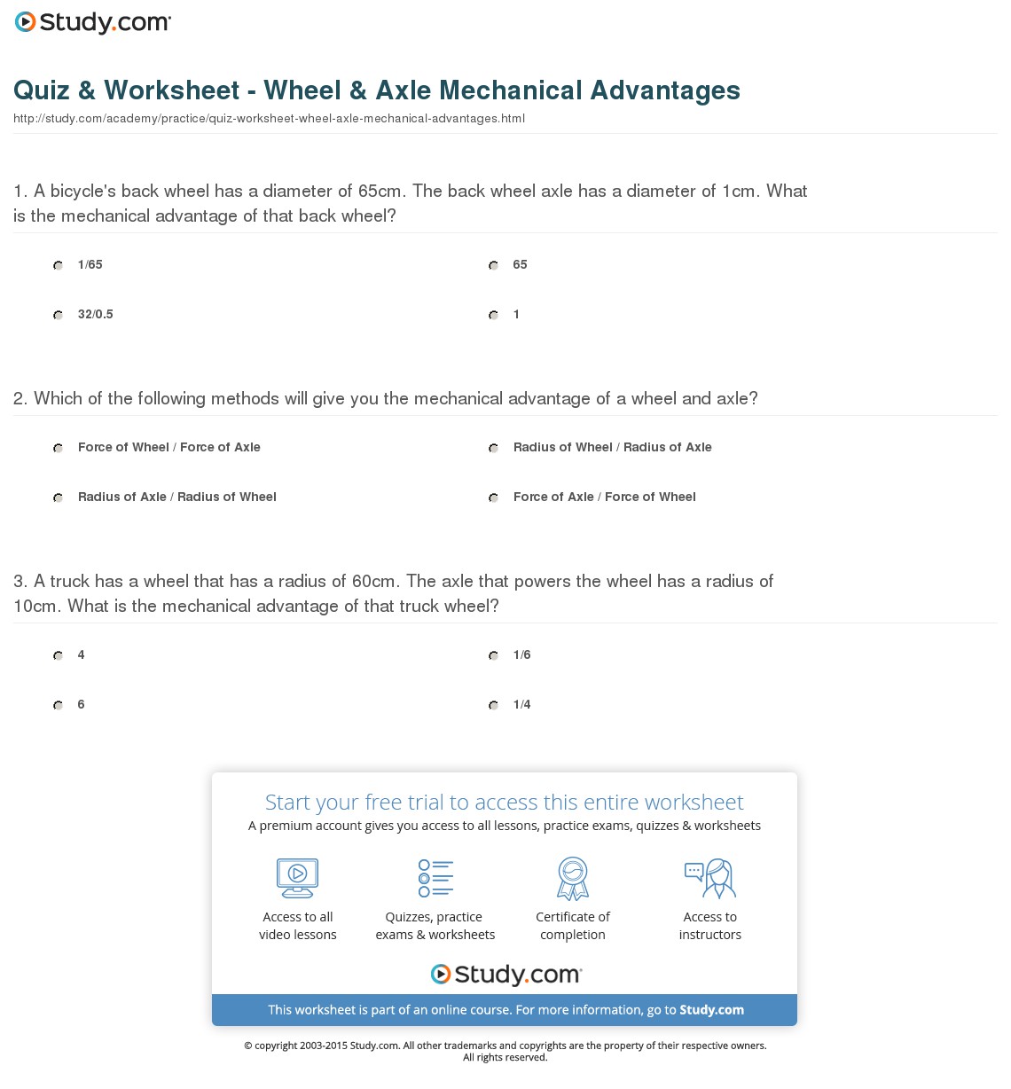 Quiz & Worksheet