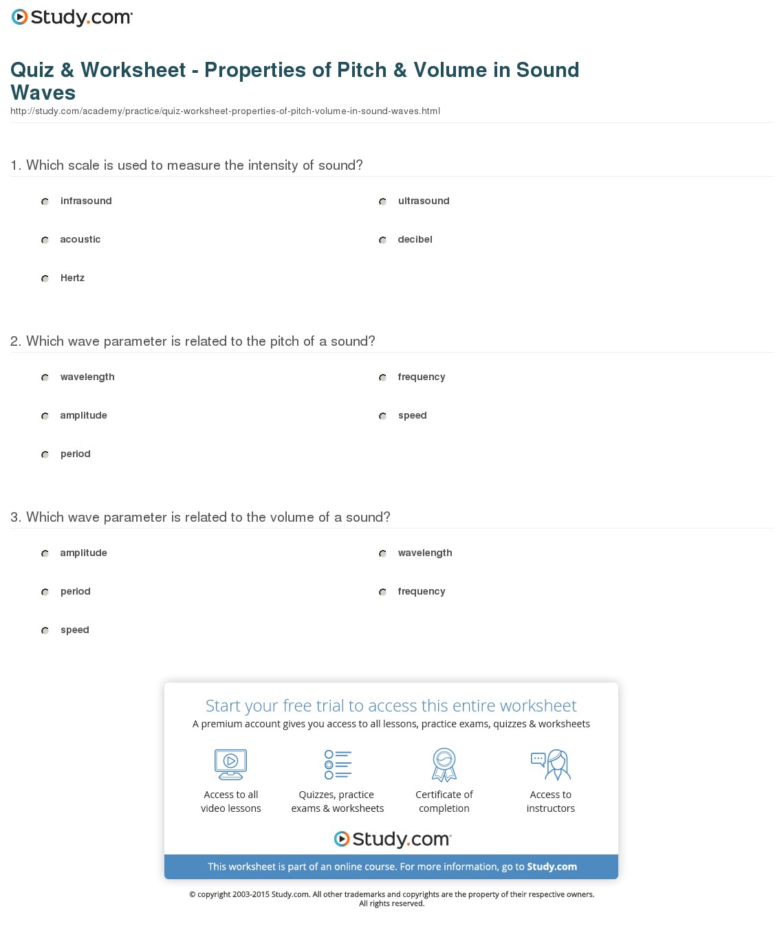 Quiz & Worksheet
