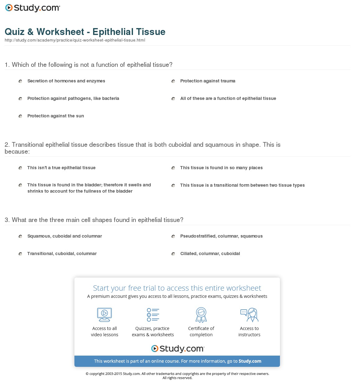 Quiz & Worksheet