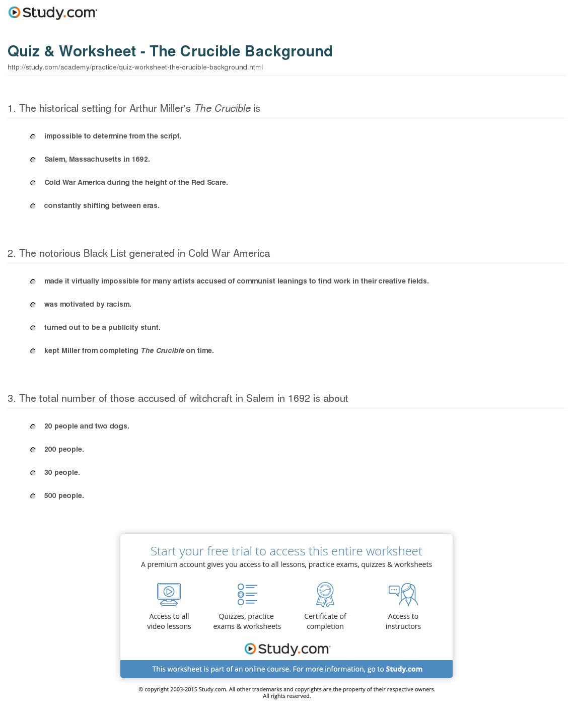 Quiz & Worksheet