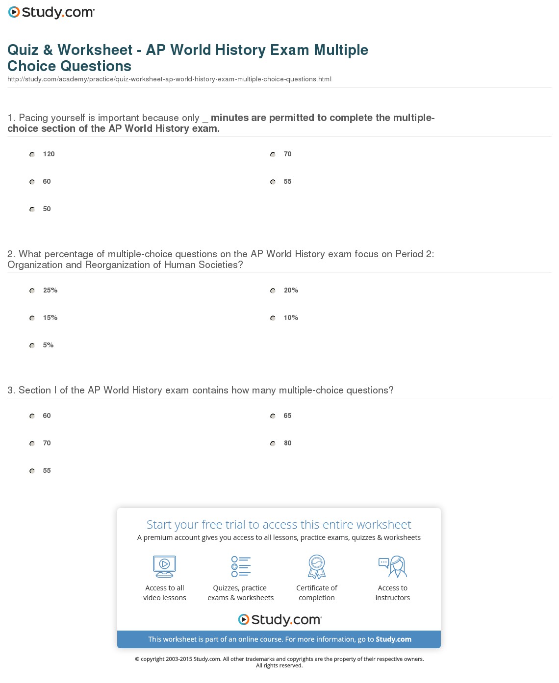 Quiz & Worksheet