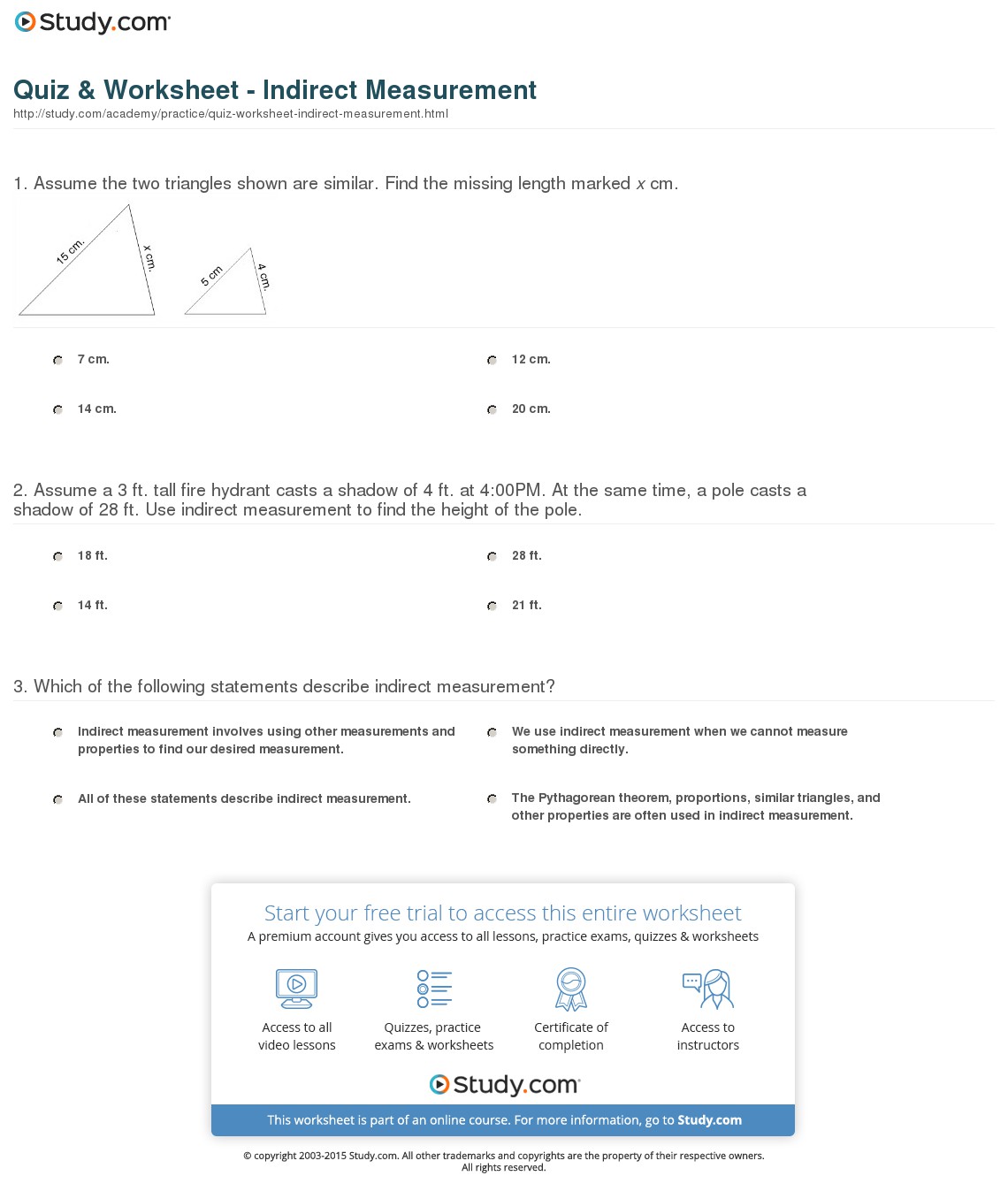 Quiz & Worksheet