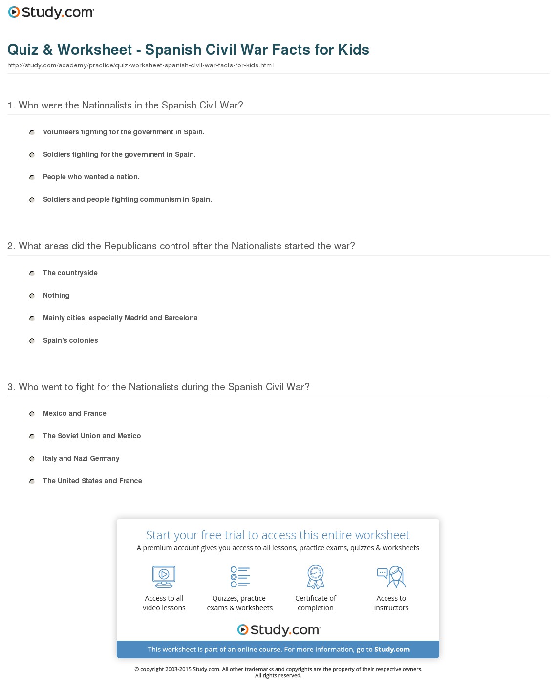 Quiz & Worksheet