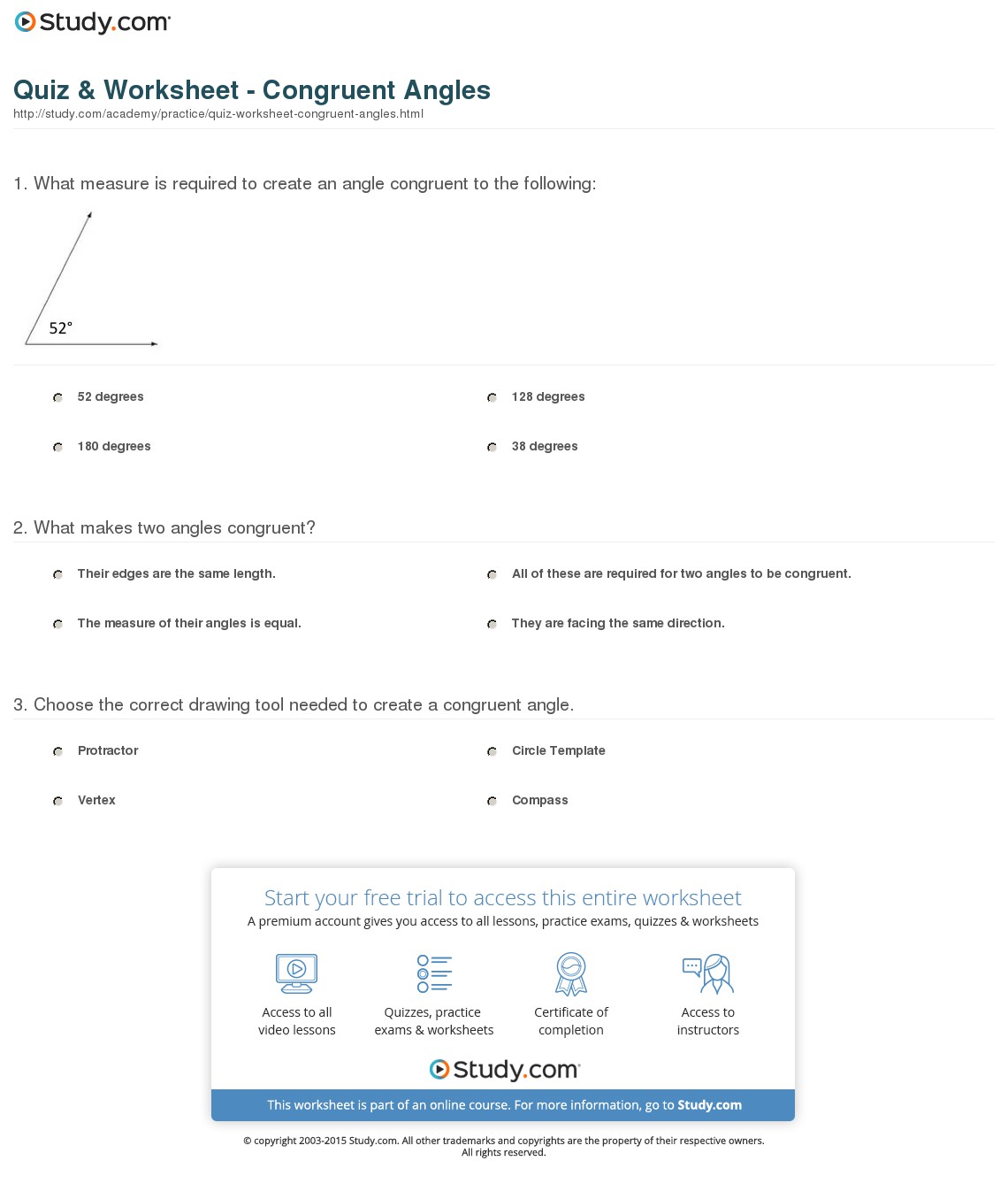 Quiz & Worksheet