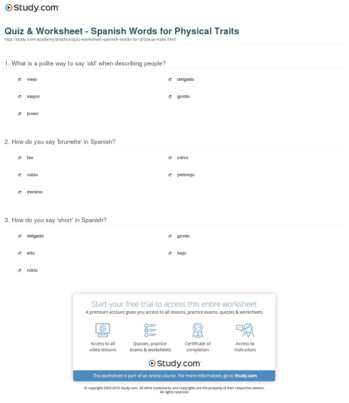 Quiz & Worksheet