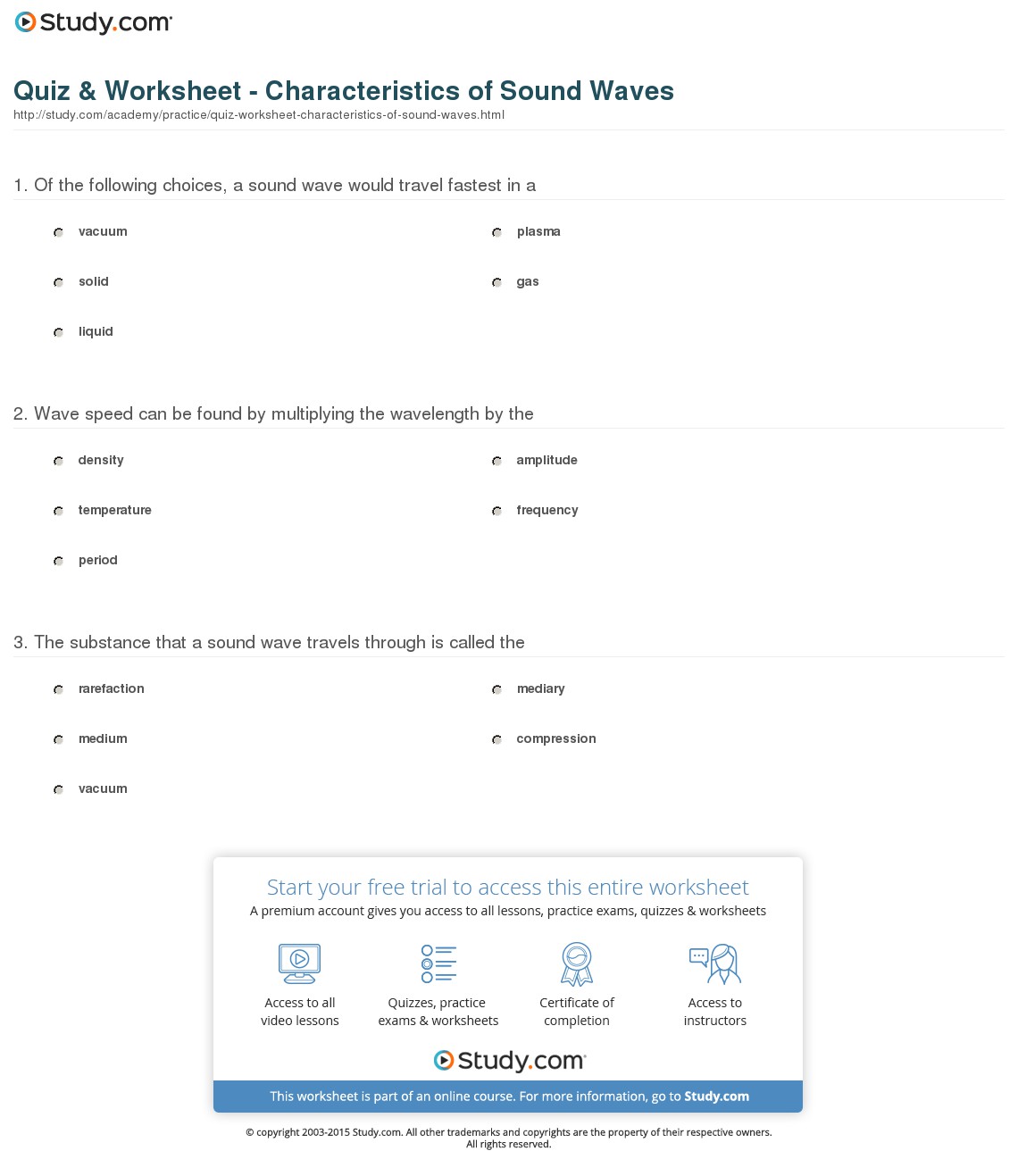 Quiz & Worksheet