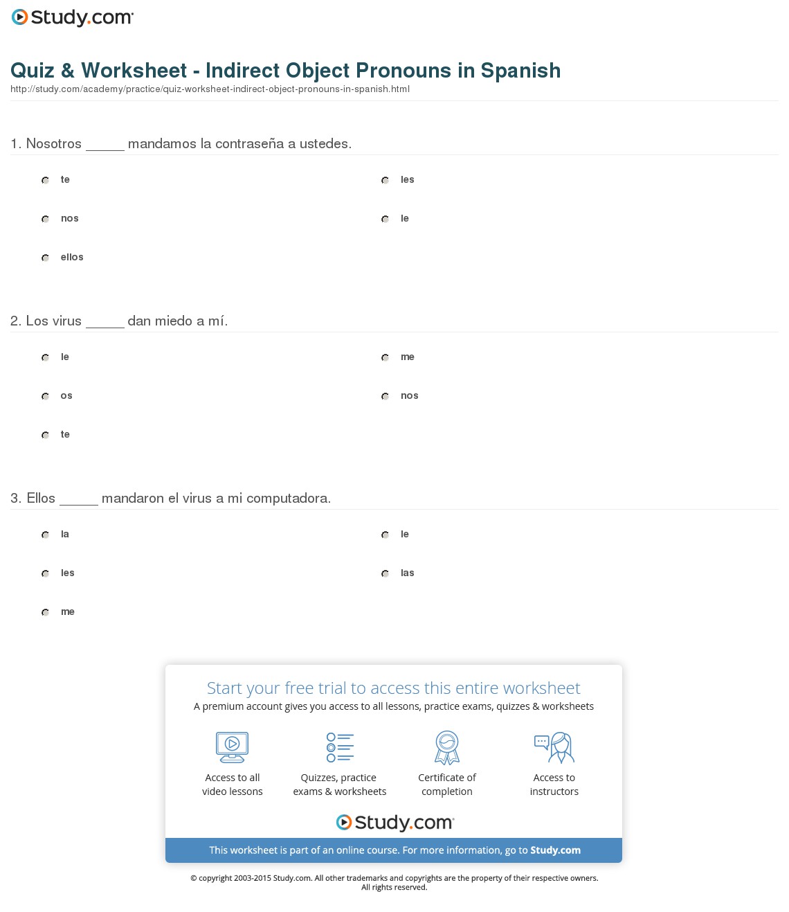 Quiz & Worksheet