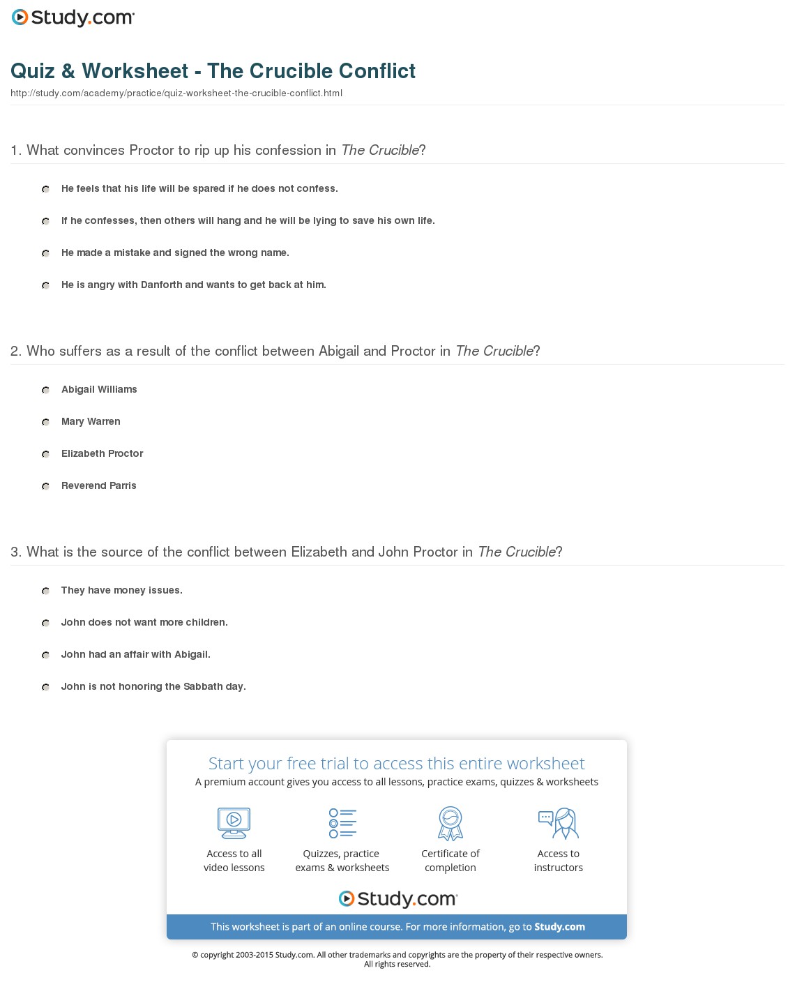 Quiz & Worksheet