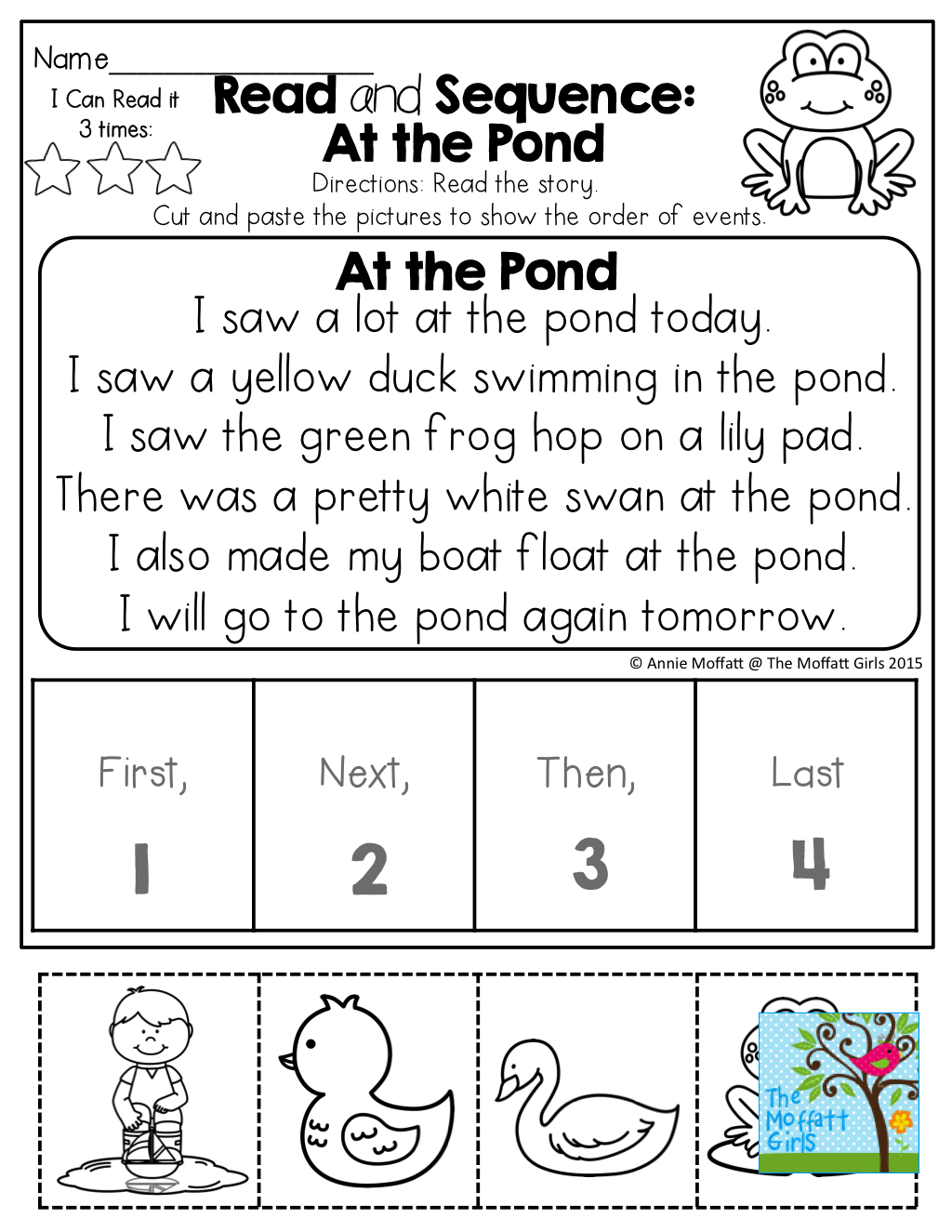Read And Sequence! Read The Simple Story, Cut And Paste The