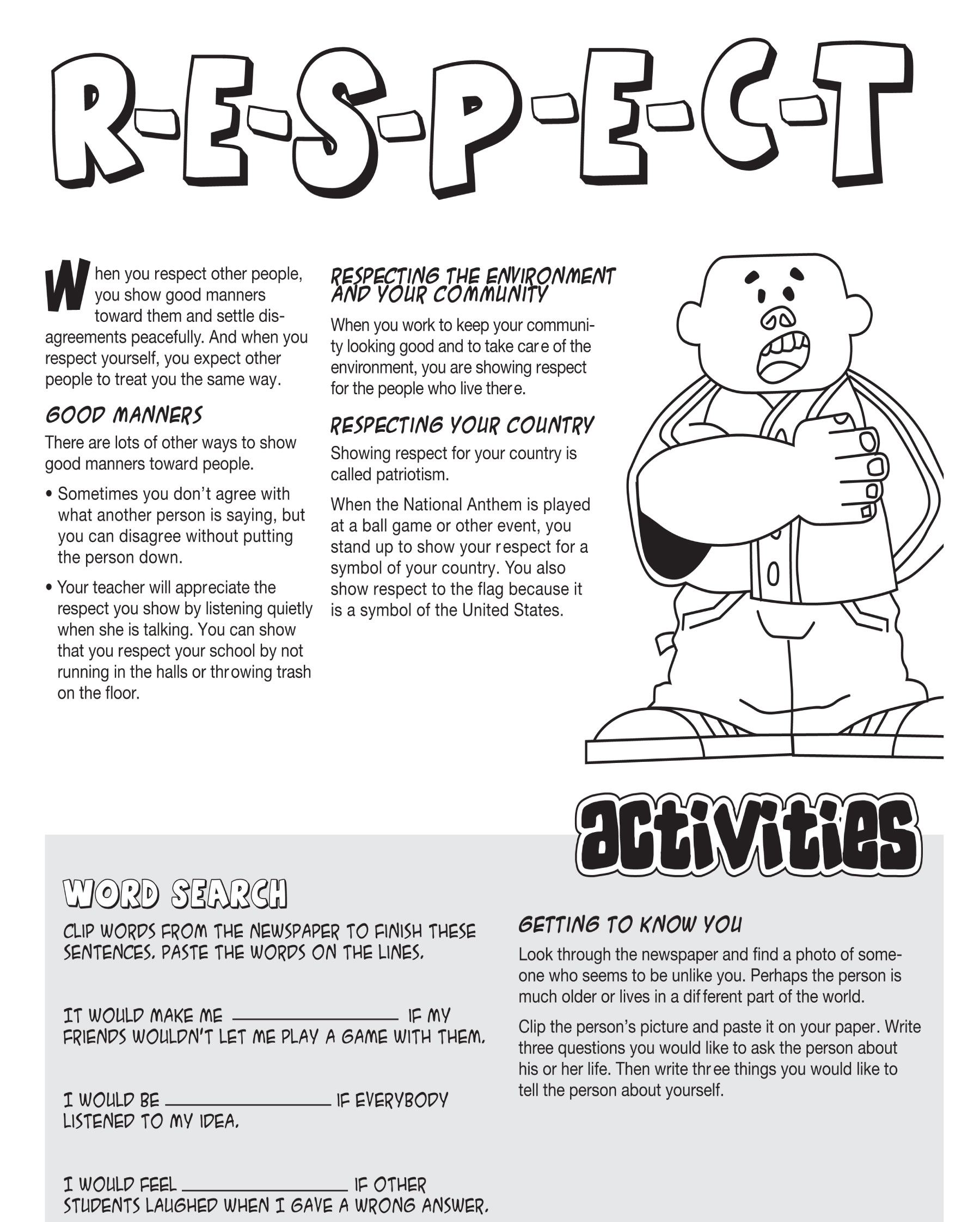 Respect Worksheets For Teenagers Images
