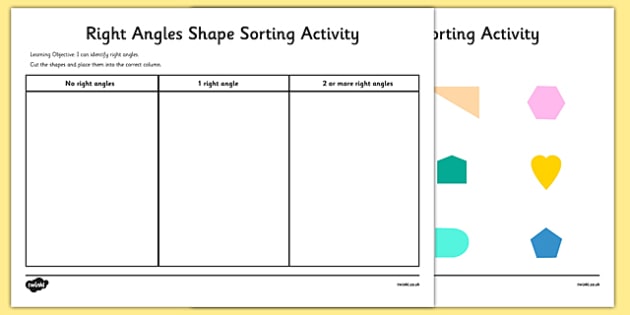Right Angles Worksheet 484519