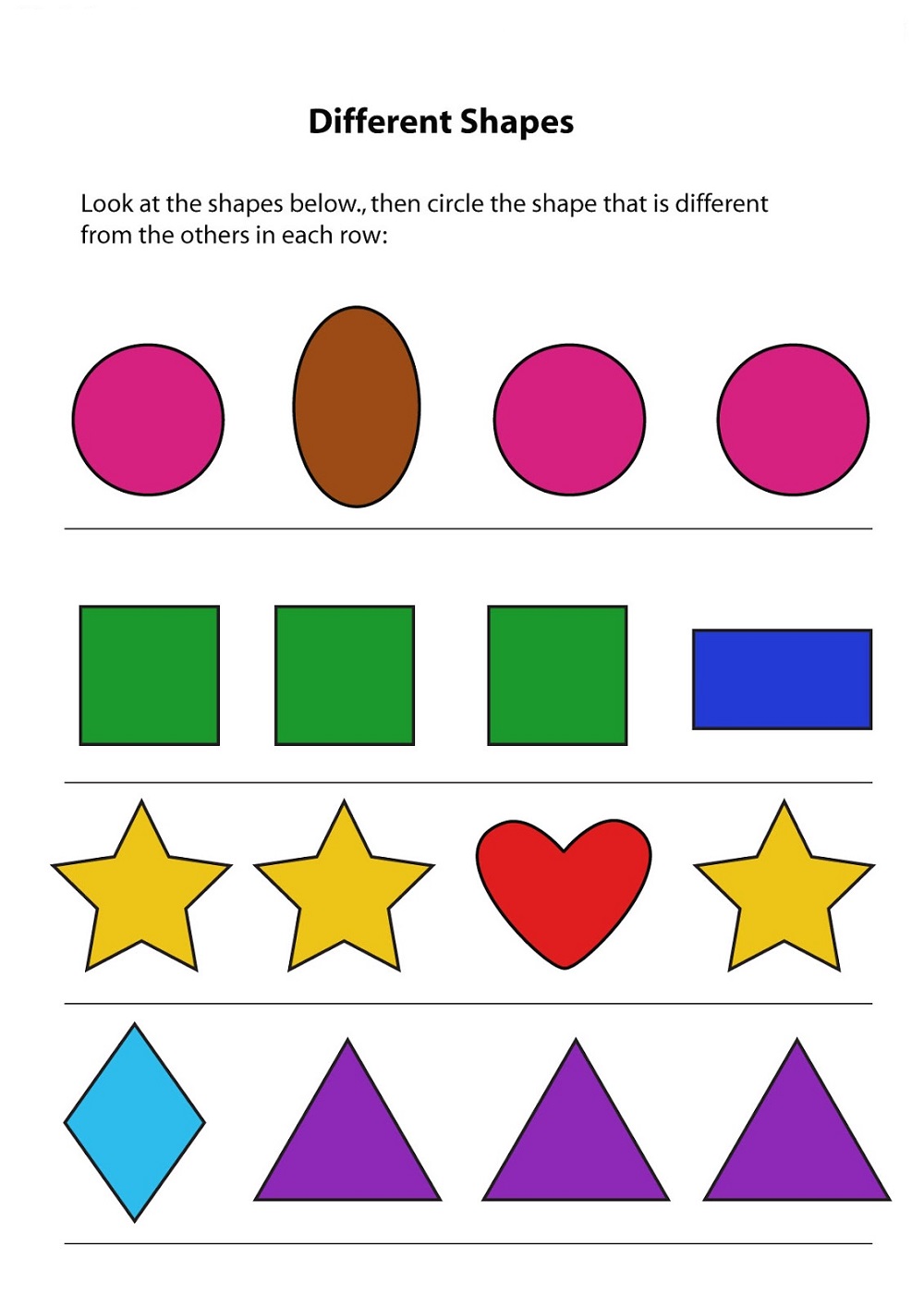 Same Or Different Worksheets