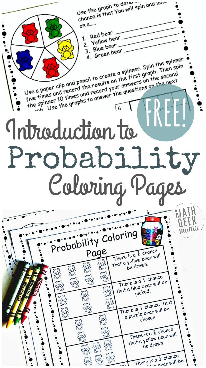 Simple Coloring Probability Worksheets For Grades 4