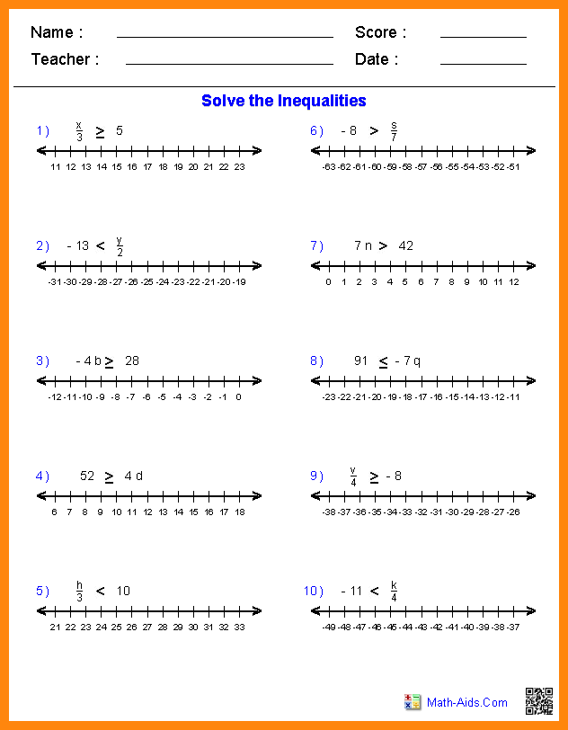 Solving And Graphing Inequalities Worksheets The Best Worksheets