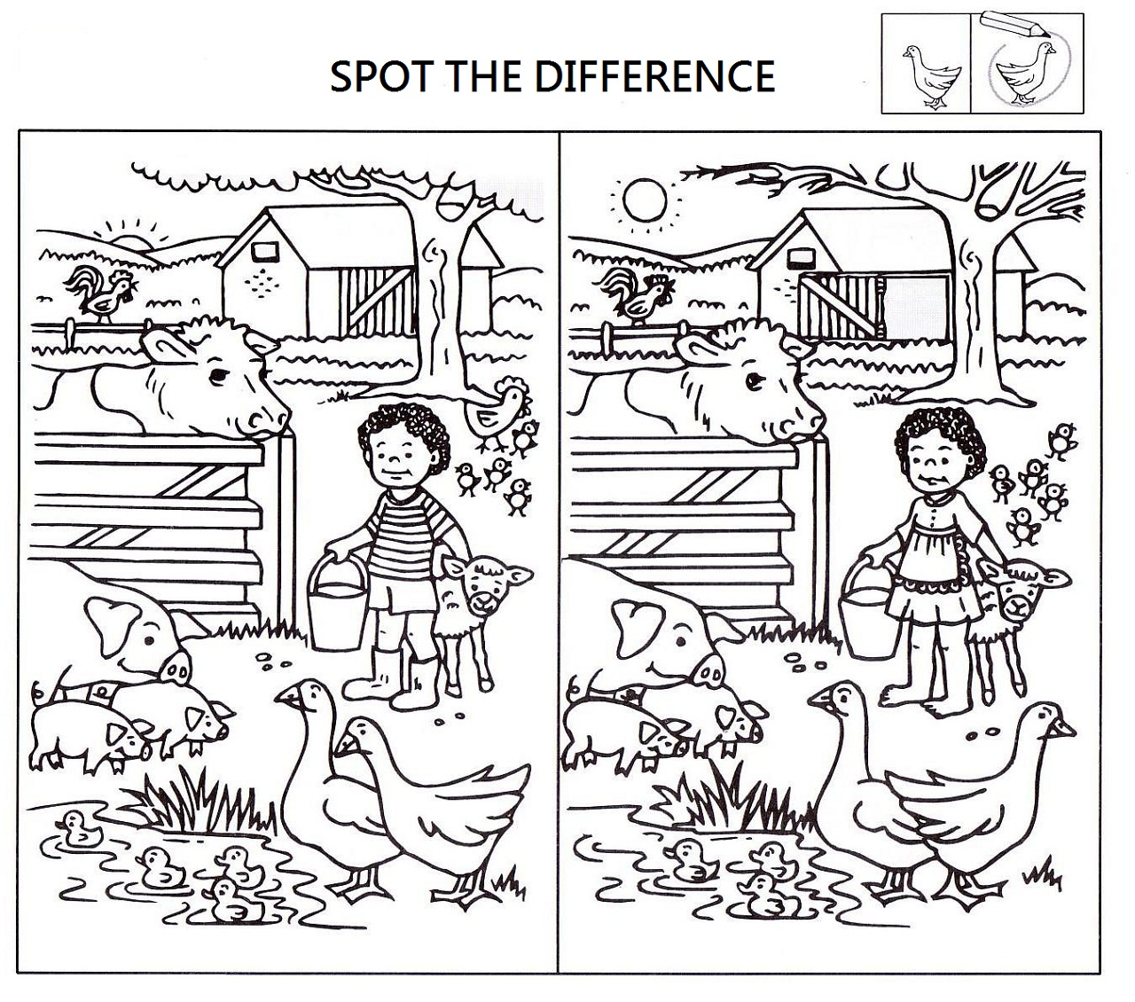 Spot The Difference Worksheets For Kids Activity Shelter