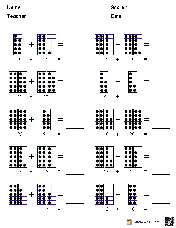 Ten Frame Addition Worksheet The Best Worksheets Image Collection