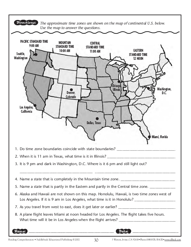 Time Zone Worksheets 3rd The Best Worksheets Image Collection