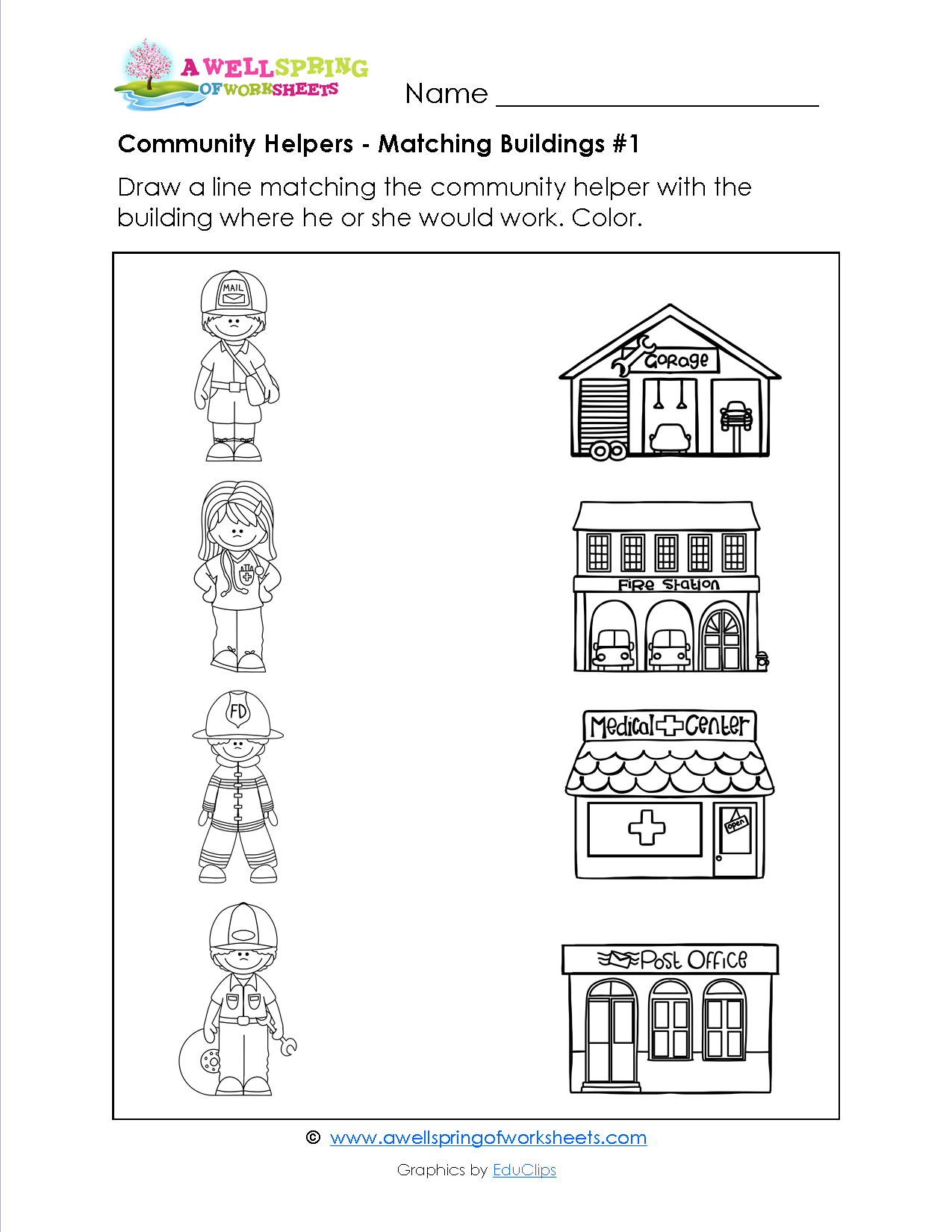 Unconditional Free Community Helpers Printables Matching