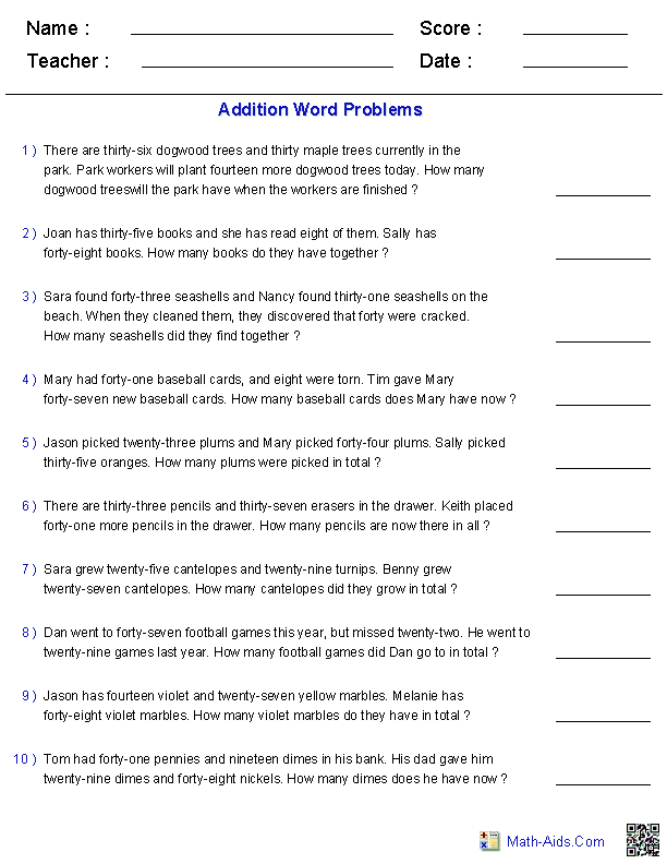 Word Problem Worksheet 4th Grade The Best Worksheets Image