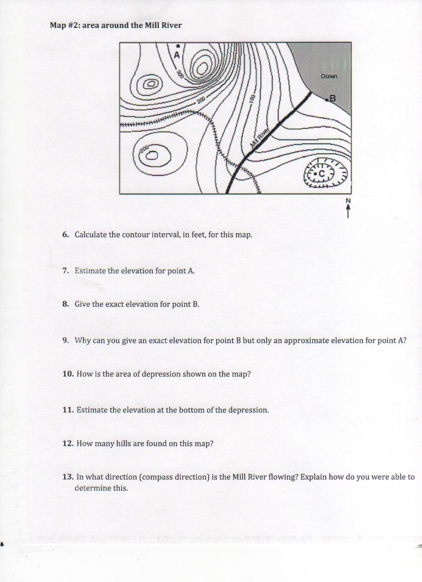 Worksheet  How To Read A Topographic Map Worksheet  Grass Fedjp