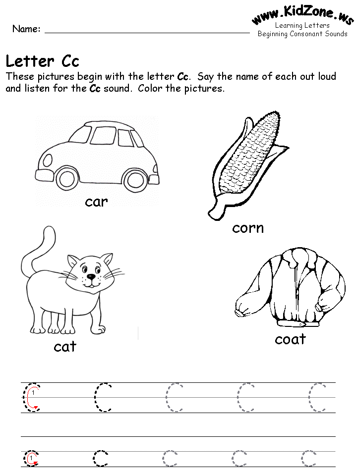 Worksheets For Letter C 13  1730
