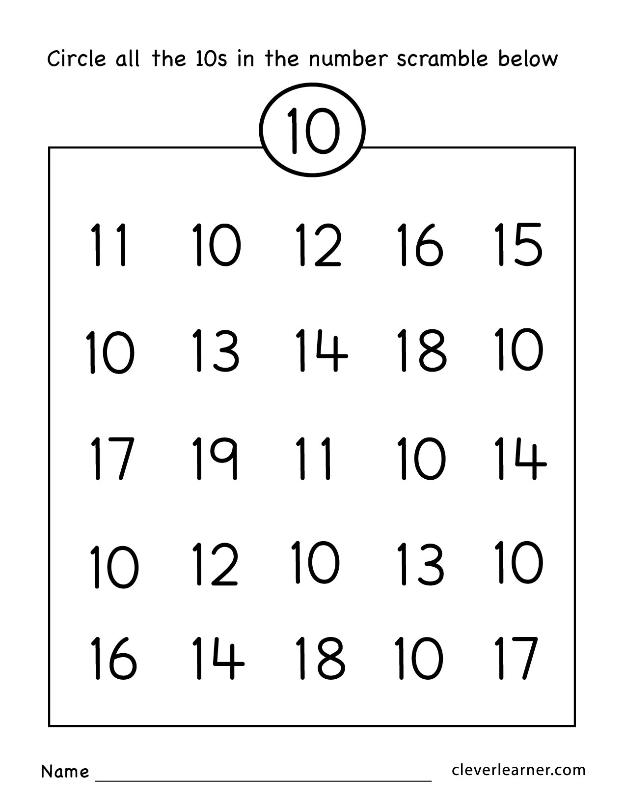 10 Worksheets 307990